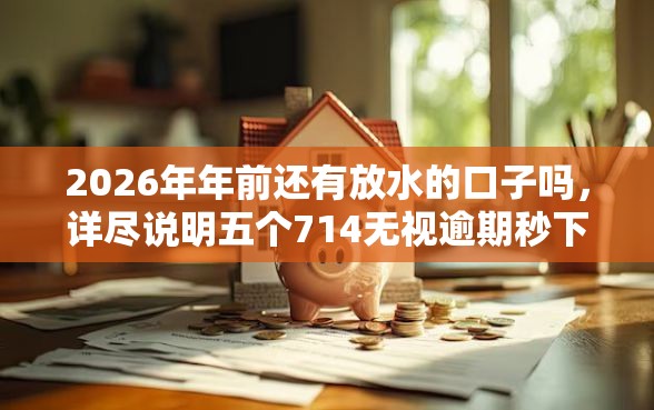 2026年年前还有放水的口子吗，详尽说明五个714无视逾期秒下的软件