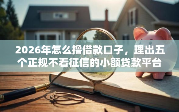 2026年怎么撸借款口子，理出五个正规不看征信的小额贷款平台