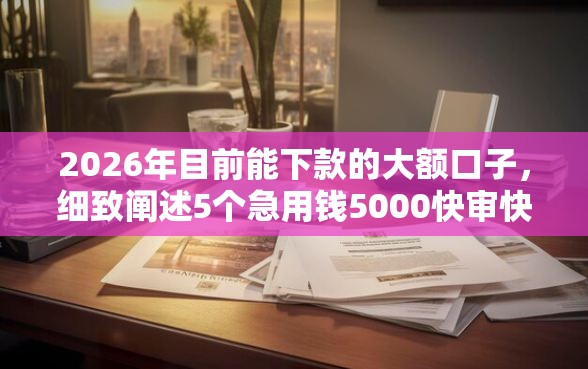 2026年目前能下款的大额口子，细致阐述5个急用钱5000快审快贷无需征信软件