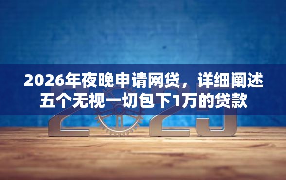 2026年夜晚申请网贷，详细阐述五个无视一切包下1万的贷款