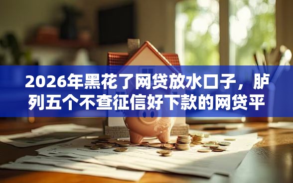 2026年黑花了网贷放水口子，胪列五个不查征信好下款的网贷平台