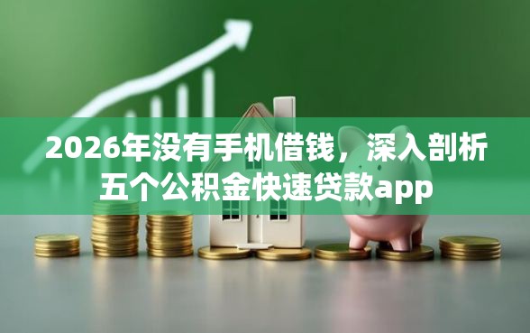 2026年没有手机借钱，深入剖析五个公积金快速贷款app