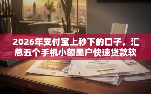 2026年支付宝上秒下的口子，汇总五个手机小额黑户快速贷款软件