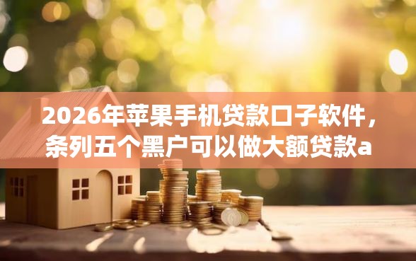 2026年苹果手机贷款口子软件，条列五个黑户可以做大额贷款app