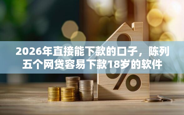 2026年直接能下款的口子，陈列五个网贷容易下款18岁的软件