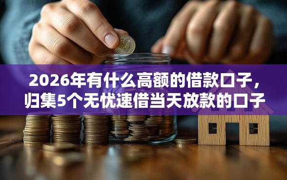 2026年有什么高额的借款口子,归集5个无忧速借当天放款的口子 2026年有什么高额的借款口子,归集5个无忧速借当天放款的口子