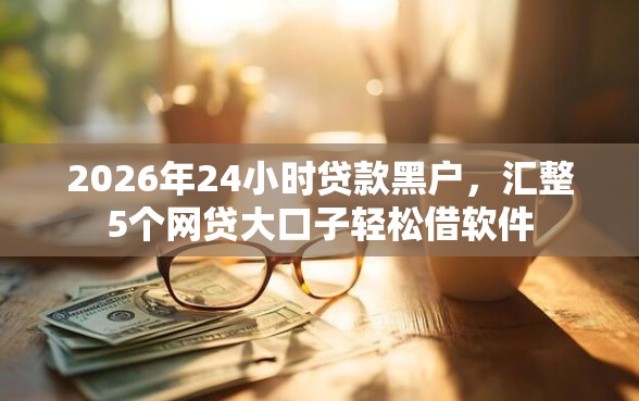 2026年24小时贷款黑户，汇整5个网贷大口子轻松借软件
