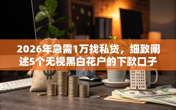 2026年急需1万找私贷，细致阐述5个无视黑白花户的下款口子