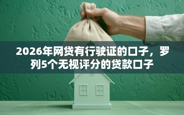 2026年网贷有行驶证的口子，罗列5个无视评分的贷款口子