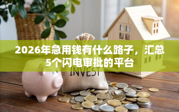 2026年急用钱有什么路子，汇总5个闪电审批的平台