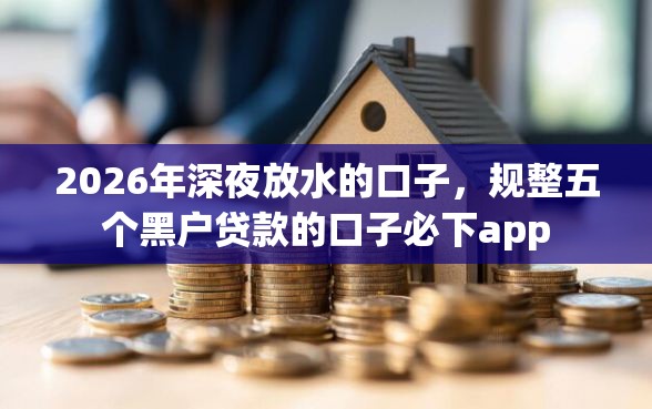 2026年深夜放水的口子，规整五个黑户贷款的口子必下app