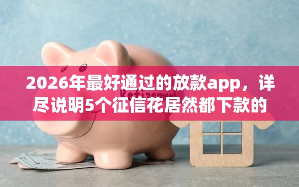 2026年最好通过的放款app，详尽说明5个征信花居然都下款的口子