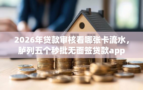 2026年贷款审核看哪张卡流水，胪列五个秒批无面签贷款app