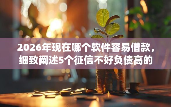 2026年现在哪个软件容易借款，细致阐述5个征信不好负债高的app