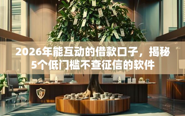 2026年能互动的借款口子，揭秘5个低门槛不查征信的软件
