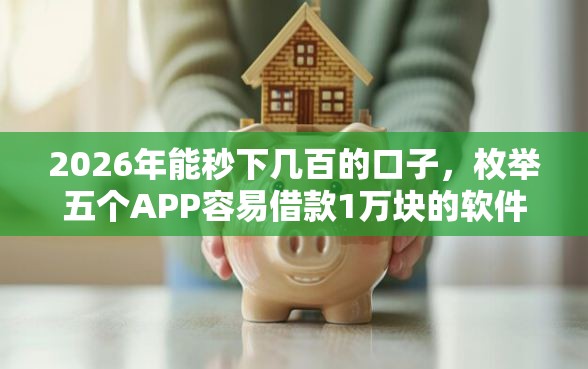 2026年能秒下几百的口子，枚举五个APP容易借款1万块的软件