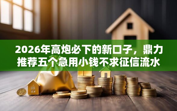 2026年高炮必下的新口子，鼎力推荐五个急用小钱不求征信流水轻松贷的平台