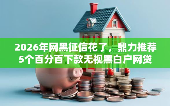 2026年网黑征信花了，鼎力推荐5个百分百下款无视黑白户网贷平台
