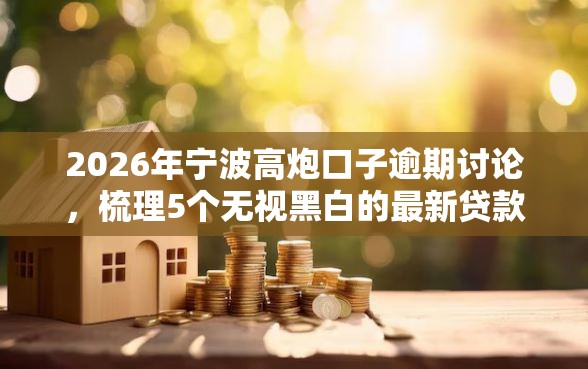 2026年宁波高炮口子逾期讨论，梳理5个无视黑白的最新贷款口子