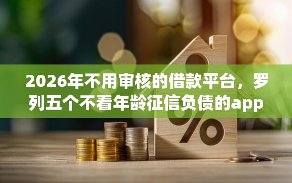 2026年不用审核的借款平台，罗列五个不看年龄征信负债的app