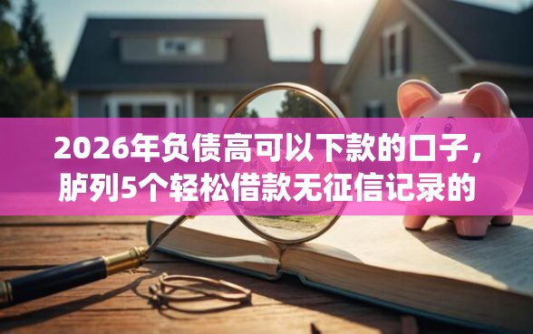 2026年负债高可以下款的口子，胪列5个轻松借款无征信记录的app
