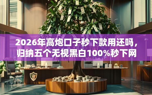 2026年高炮口子秒下款用还吗，归纳五个无视黑白100%秒下网贷小额夜间口子