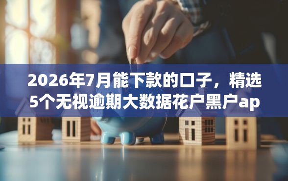 2026年7月能下款的口子，精选5个无视逾期大数据花户黑户app