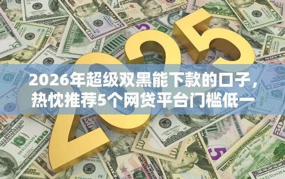 2026年超级双黑能下款的口子，热忱推荐5个网贷平台门槛低一点的口子