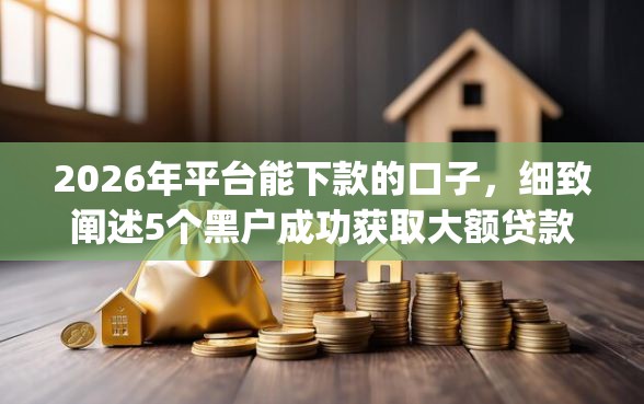 2026年平台能下款的口子，细致阐述5个黑户成功获取大额贷款的app