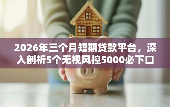 2026年三个月短期贷款平台，深入剖析5个无视风控5000必下口子