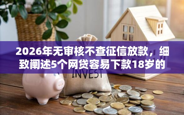 2026年无审核不查征信放款，细致阐述5个网贷容易下款18岁的口子