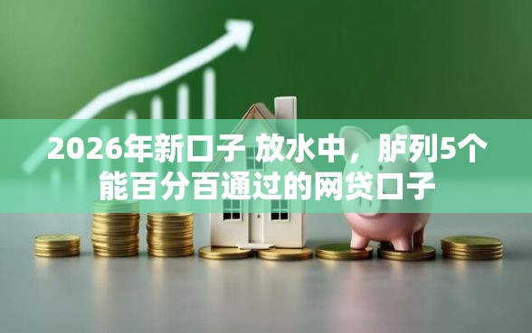 2026年新口子 放水中，胪列5个能百分百通过的网贷口子