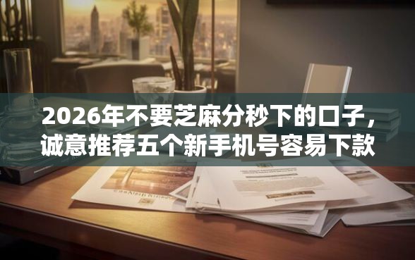 2026年不要芝麻分秒下的口子，诚意推荐五个新手机号容易下款的平台