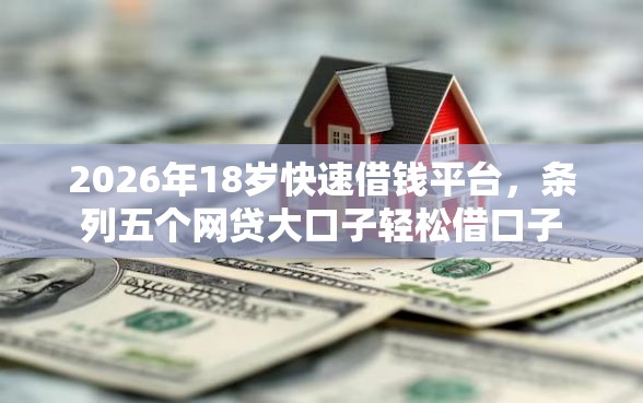 2026年18岁快速借钱平台，条列五个网贷大口子轻松借口子