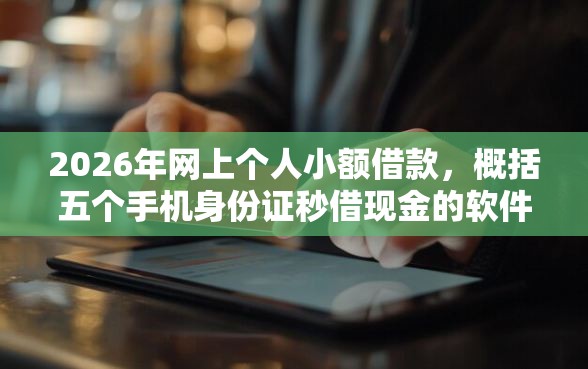 2026年网上个人小额借款，概括五个手机身份证秒借现金的软件