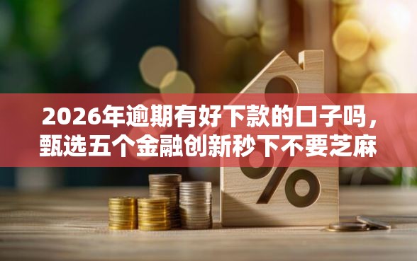 2026年逾期有好下款的口子吗，甄选五个金融创新秒下不要芝麻分的口子