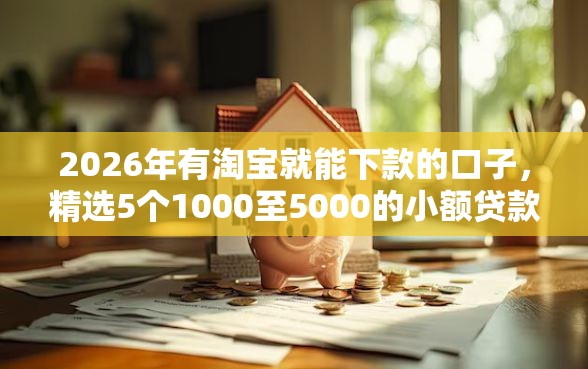 2026年有淘宝就能下款的口子，精选5个1000至5000的小额贷款软件