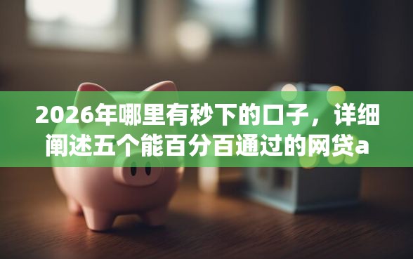 2026年哪里有秒下的口子，详细阐述五个能百分百通过的网贷app