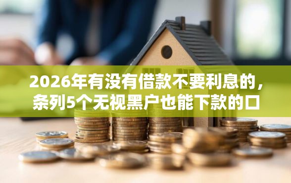2026年有没有借款不要利息的，条列5个无视黑户也能下款的口子