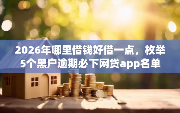 2026年哪里借钱好借一点，枚举5个黑户逾期必下网贷app名单