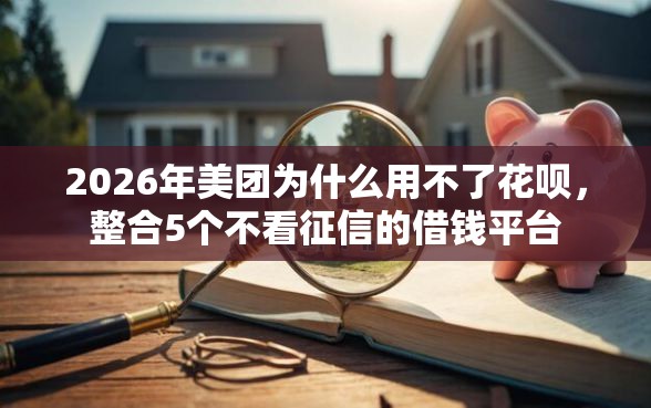 2026年美团为什么用不了花呗，整合5个不看征信的借钱平台