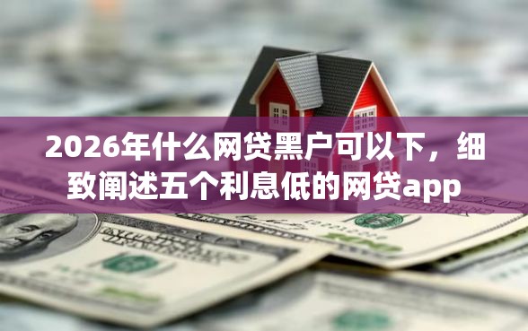 2026年什么网贷黑户可以下，细致阐述五个利息低的网贷app