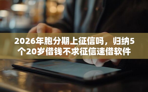 2026年胞分期上征信吗，归纳5个20岁借钱不求征信速借软件