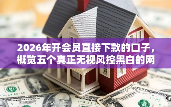 2026年开会员直接下款的口子，概览五个真正无视风控黑白的网贷