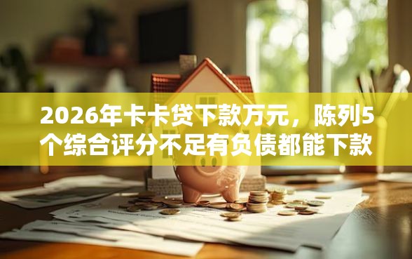 2026年卡卡贷下款万元，陈列5个综合评分不足有负债都能下款口子
