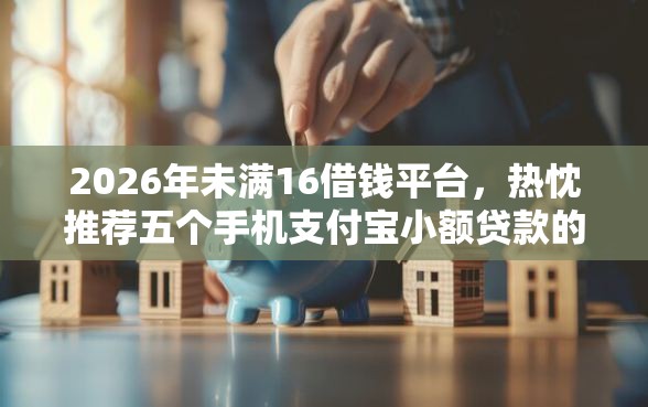 2026年未满16借钱平台，热忱推荐五个手机支付宝小额贷款的软件