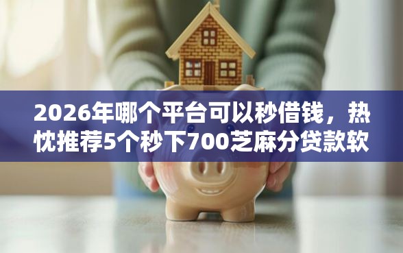 2026年哪个平台可以秒借钱，热忱推荐5个秒下700芝麻分贷款软件