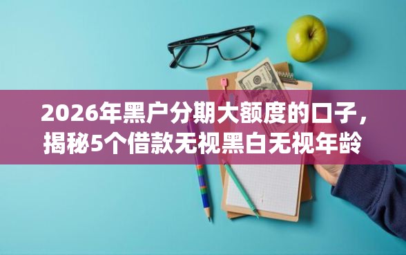 2026年黑户分期大额度的口子，揭秘5个借款无视黑白无视年龄100%秒过app