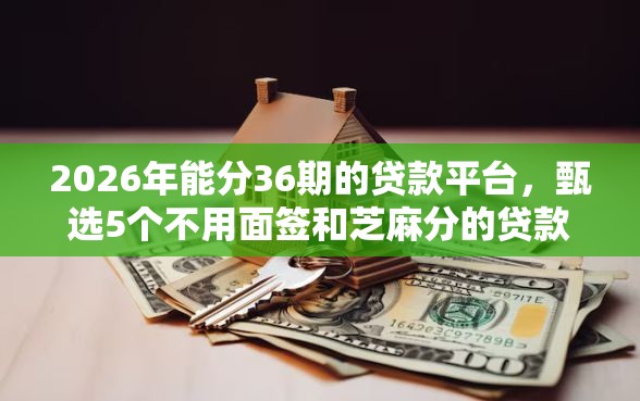 2026年能分36期的贷款平台，甄选5个不用面签和芝麻分的贷款口子