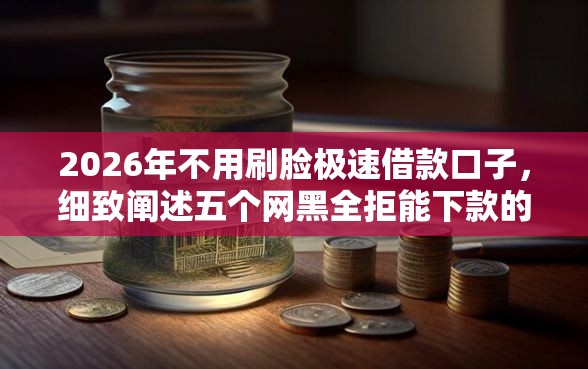 2026年不用刷脸极速借款口子，细致阐述五个网黑全拒能下款的口子